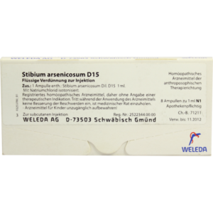 STIBIUM ARSENICOSUM D 15 Ampullen