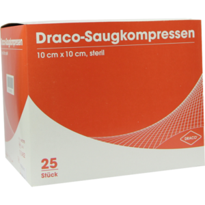 SAUGKOMPRESSEN steril 10x10 cm Draco