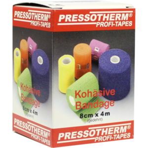 PRESSOTHERM Kohäsive Bandage 8 cmx4 m weiß