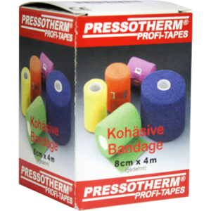 PRESSOTHERM Kohäsive Bandage 8 cmx4 m grün