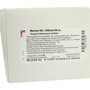 MARMOR D 6/Stibium D 6 aa Ampullen