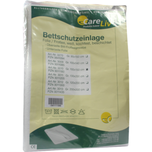 BETTSCHUTZEINLAGE Folie Frottee 100x150 cm