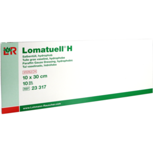 LOMATUELL H Salbentüll 10x30 cm steril