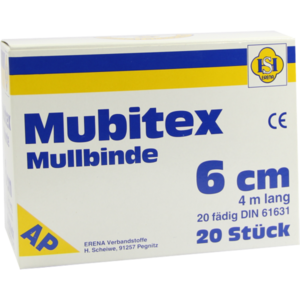 MUBITEX Mullbinden 6 cm ohne Cello