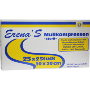 ERENA Mullkompr.10x20 cm steril 8fach