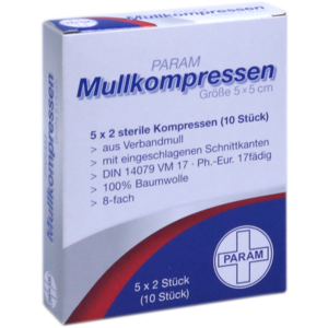 MULLKOMPRESSEN 5x5 cm steril 8fach