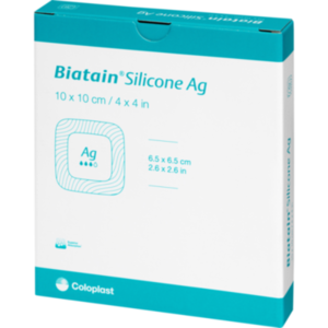 BIATAIN Silicone Ag Schaumverband 10x10 cm