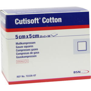 CUTISOFT Cotton Kompr.5x5 cm steril 12fach