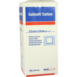 CUTISOFT Cotton Kompr.7,5x7,5 cm unster.12fach