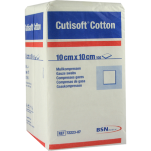 CUTISOFT Cotton Kompr.10x10 cm unster.12fach