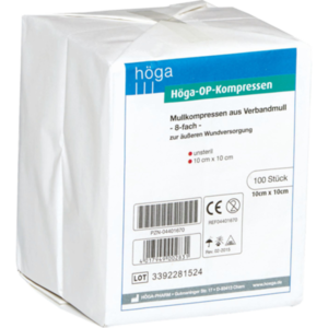 HÖGA-KOMPRESSEN OP 10x10 cm unsteril 8fach
