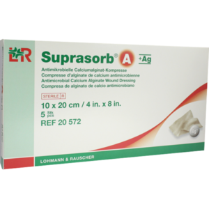 SUPRASORB A+Ag Antimik.Cal.Alginat Kompr.10x20 cm