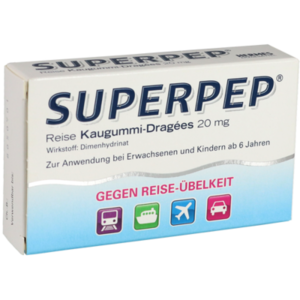 SUPERPEP Reise Kaugummi Dragees 20 mg