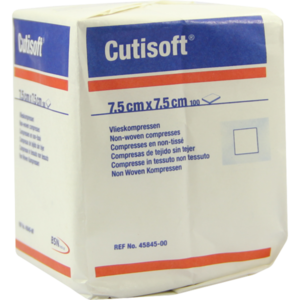 CUTISOFT Vlieskompressen unsteril 7,5x7,5 cm