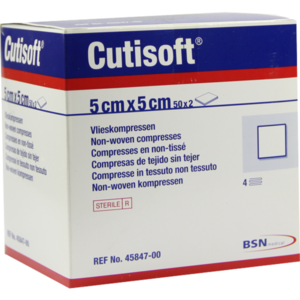 CUTISOFT Vlieskompressen steril 5x5 cm