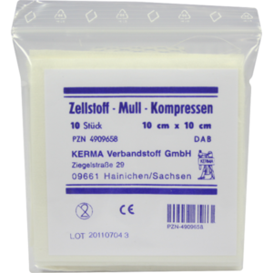 ZELLSTOFF MULLKOMPRESSEN 10x10 cm unsteril