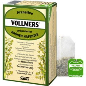 VOLLMERS präparierter grüner Hafertee Filterbeutel