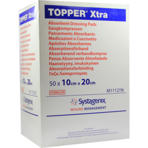 TOPPER Xtra absorpt.starke Saugkom.steril 10x20 cm