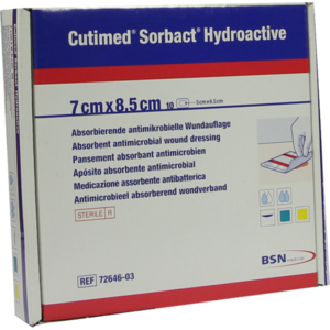 CUTIMED Sorbact Hydroactive Kompressen 7x8,5 cm