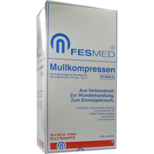 MULLKOMPRESSEN ES 10x20 cm steril 8fach
