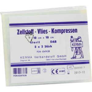 ZELLSTOFF VLIES Kompressen steril 10x10 cm