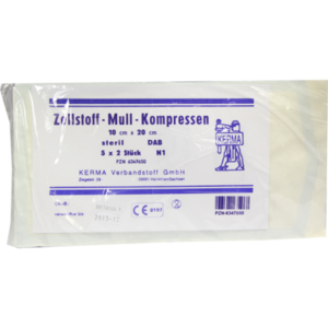 ZELLSTOFF MULLKOMPRESSEN 10x20 cm steril