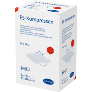 ES-KOMPRESSEN steril 5x5 cm 12fach Großpackung