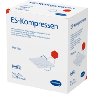 ES-KOMPRESSEN steril 5x5 cm 12fach Großpackung