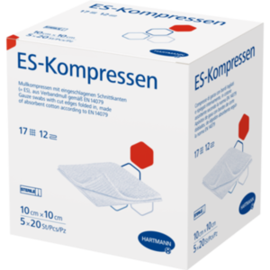 ES-KOMPRESSEN steril 10x10 cm 12fach Großpackung