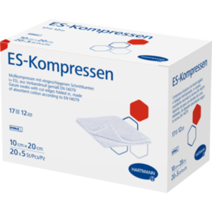 ES-KOMPRESSEN steril 10x20 cm 12fach Großpackung