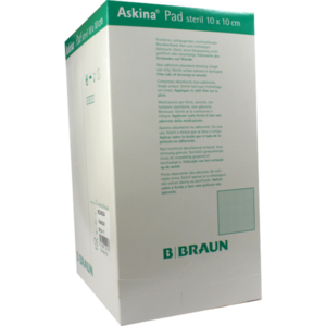 ASKINA Pad Wundauflage 10x10 cm nicht haftend