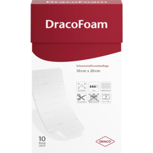 DRACOFOAM Schaumstoff Wundauflage 10x20 cm