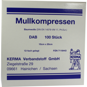 MULLKOMPRESSEN 10x20 cm unsteril 12fach BW
