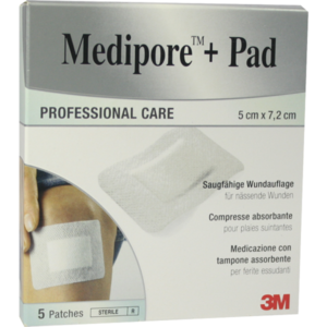 MEDIPORE+Pad 3M 5x7,2cm 3562NP Pflaster