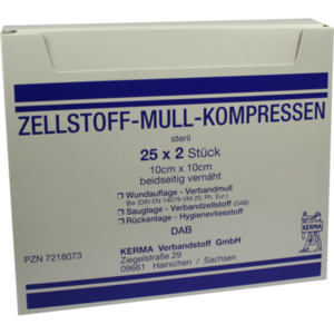 ZELLSTOFF MULLKOMPRESSEN 10x10 cm steril
