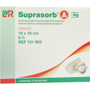 SUPRASORB A+Ag Antimik.Cal.Alginat Kompr.10x10 cm
