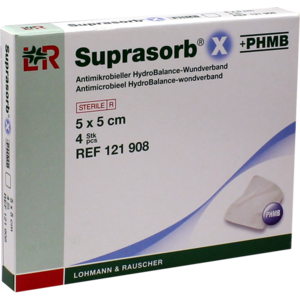 SUPRASORB X+PHMB HydroBalance Wundverb.5x5 cm