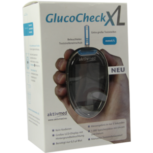 GLUCOCHECK XL Blutzuckermessgerät Set mmol/l