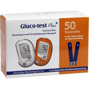 GLUCO TEST Plus Blutzuckerteststreifen