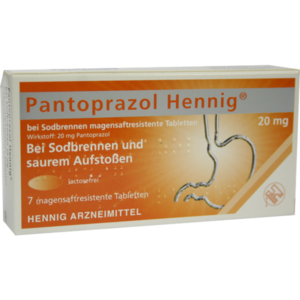 PANTOPRAZOL Hennig b.Sodbrennen 20 mg msr.Tabl.