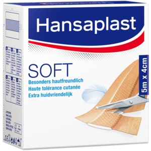 HANSAPLAST Soft Pflaster 4 cmx5 m Rolle