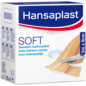 HANSAPLAST Soft Pflaster 6 cmx5 m Rolle