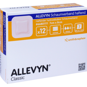 ALLEVYN Schaumverband 7x8 cm haftend