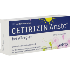 CETIRIZIN Aristo bei Allergien 10 mg Filmtabletten