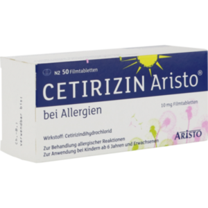 CETIRIZIN Aristo bei Allergien 10 mg Filmtabletten