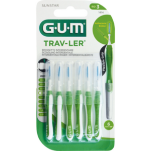 GUM TRAV-LER 1,1mm Tanne grün Interdental+6Kappen