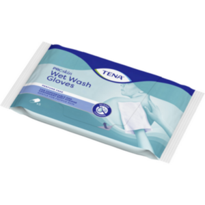 TENA WET Wash Glove parfümfrei 15x23 cm blau