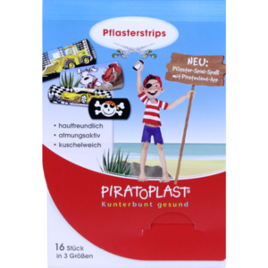 PIRATOPLAST Jungen Pflasterstrips 3 Größen