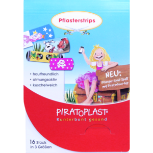 PIRATOPLAST Mädchen Pflasterstrips 3 Größen