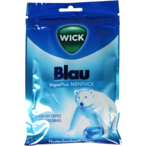 WICK BLAU Menthol Bonbons m.Zucker Beutel